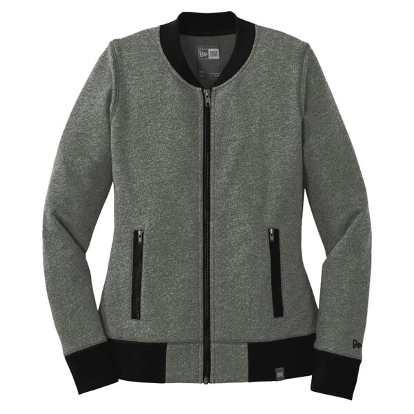 Ladies French Terry Baseball Full Zip Thumbnail