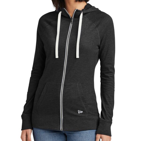 Ladies Sueded Cotton Blend Full Zip Hoodie Thumbnail
